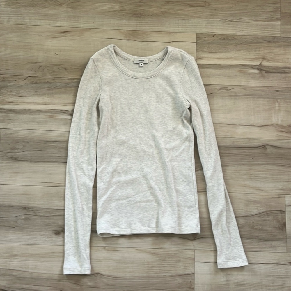 Agolde Long Sleeve Ribbed Top